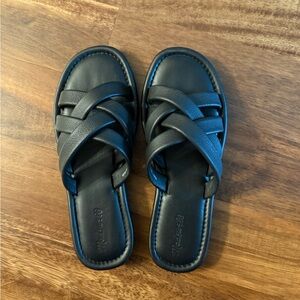 Madewell Black Slide Sandals